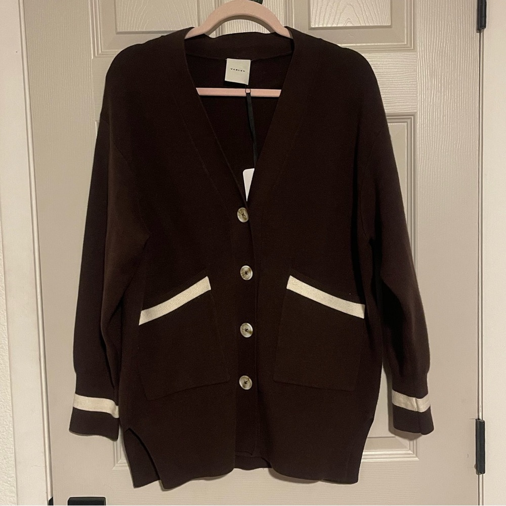 Varley Ravi Relaxed Longline Jacket Cardigan Coffee Bean Brown Size small - Picture 6 of 13